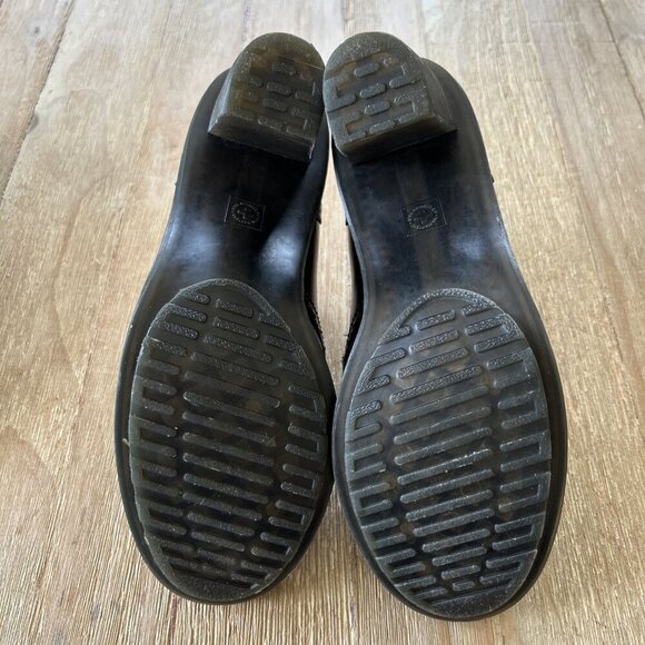 Dr. Martens Jessyca Black Slip On Tassel Heel Ankle Bootie Leather Size US 10 - Picture 6 of 6